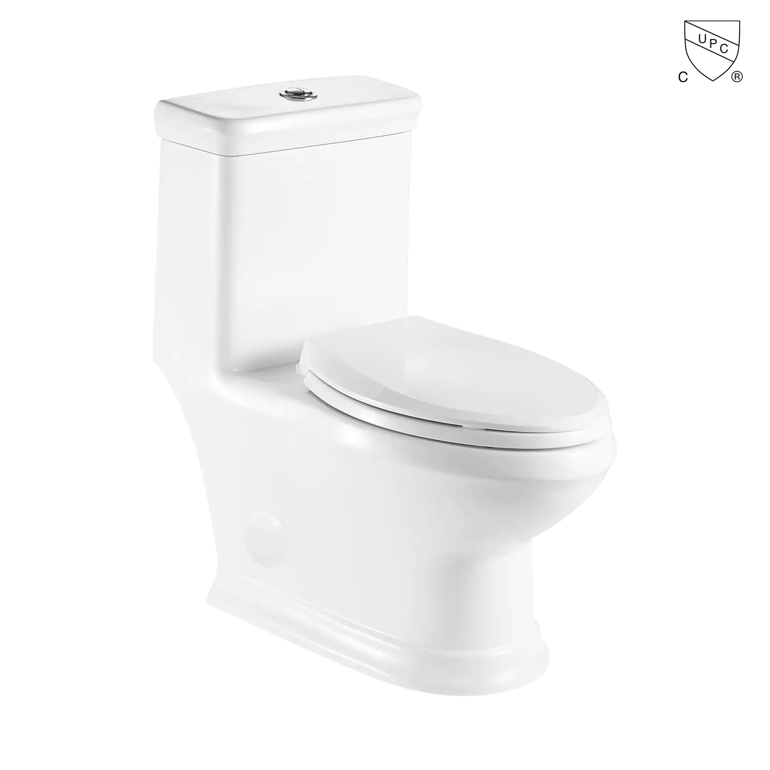 cupc certified dual-flush one piece toilet, 12 inches rough-in toilets slow-close one piece toilet with UPC certification, MA-2073